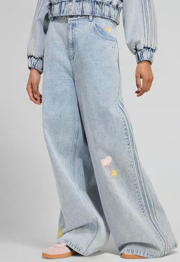 Adidas Originals Loose fit jeans van puur katoen met borduursels - Foto 2