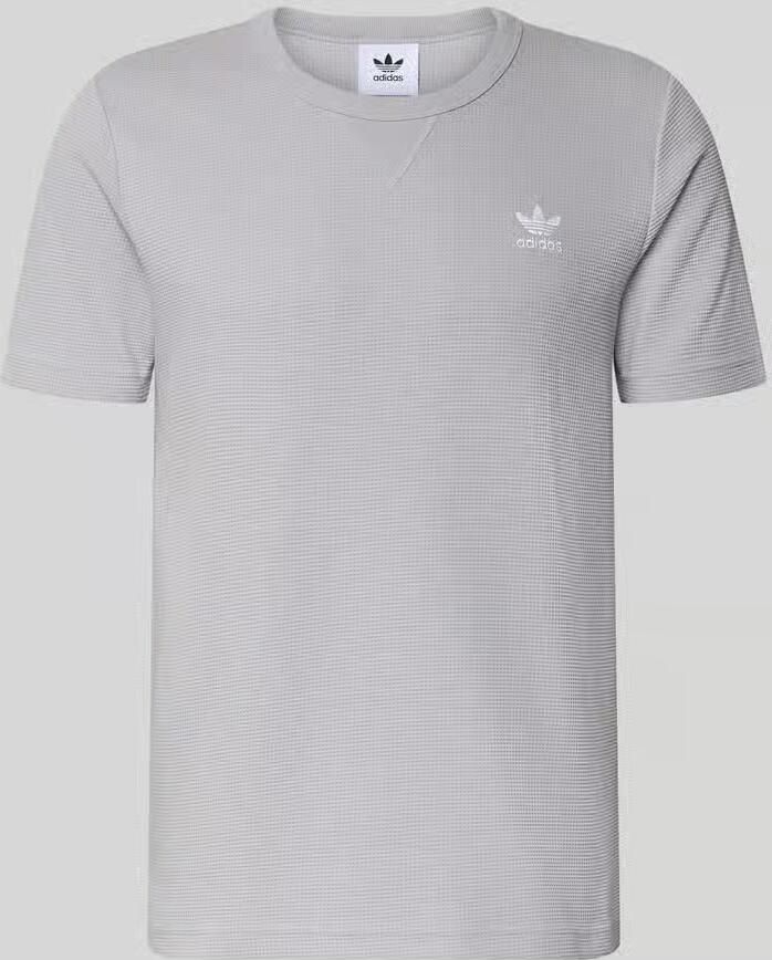 Adidas Trefoil Essentials Waffle T-shirt Grijs- Heren Grijs - Foto 2