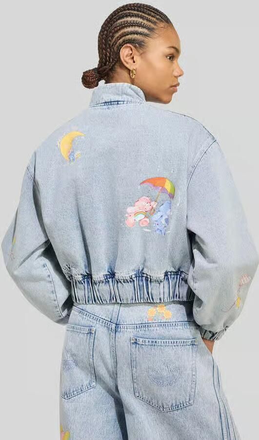 Adidas Originals relaxed fit jeansjack van puur katoen met borduursels