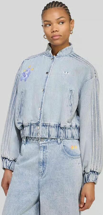 Adidas Originals relaxed fit jeansjack van puur katoen met borduursels - Foto 3