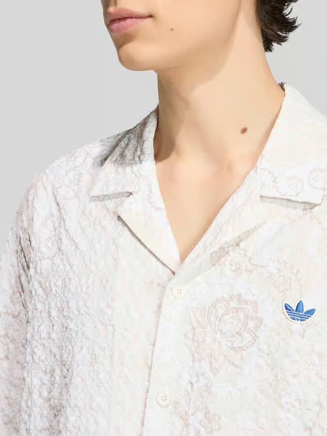 Adidas Originals relaxed fit vrijetijdshemd van seersucker met logo-applicatie