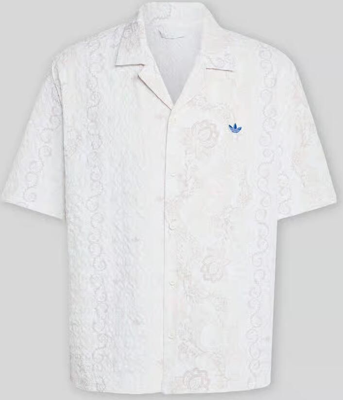 Adidas Originals relaxed fit vrijetijdshemd van seersucker met logo-applicatie - Foto 2