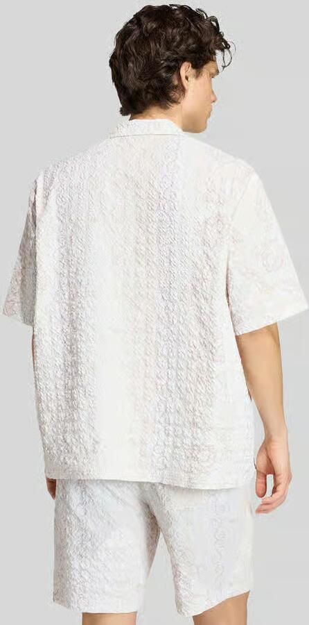 Adidas Originals relaxed fit vrijetijdshemd van seersucker met logo-applicatie - Foto 7