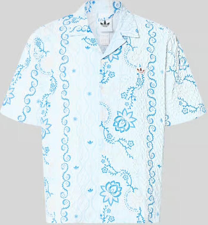 Adidas Originals relaxed fit vrijetijdsoverhemd van seersucker met gestikt logo