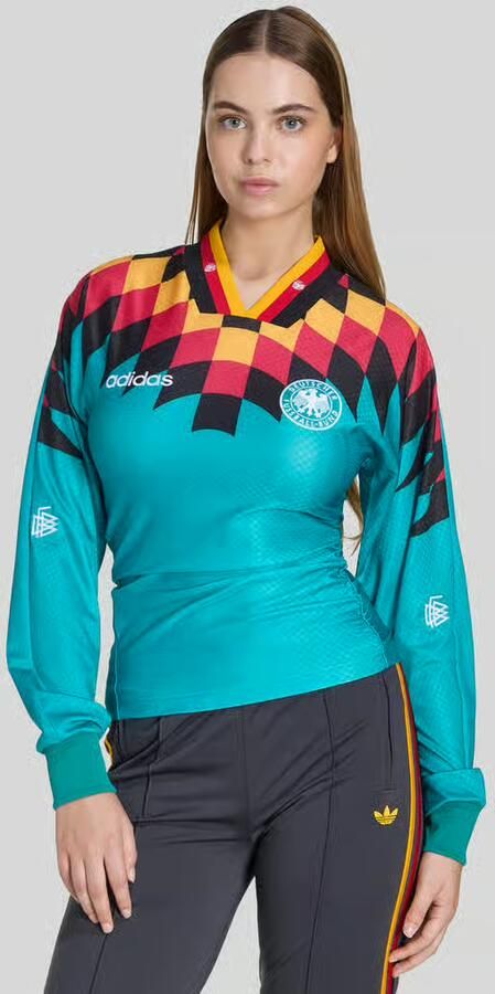 Adidas Originals slim fit shirt met lange mouwen met DFB logo-applicatie - Foto 3