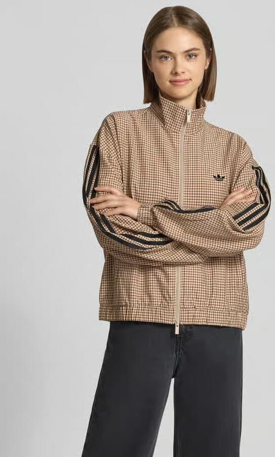 Adidas Originals 3-Stripes Checks Tartan Track Top Beige- Dames Beige - Foto 10