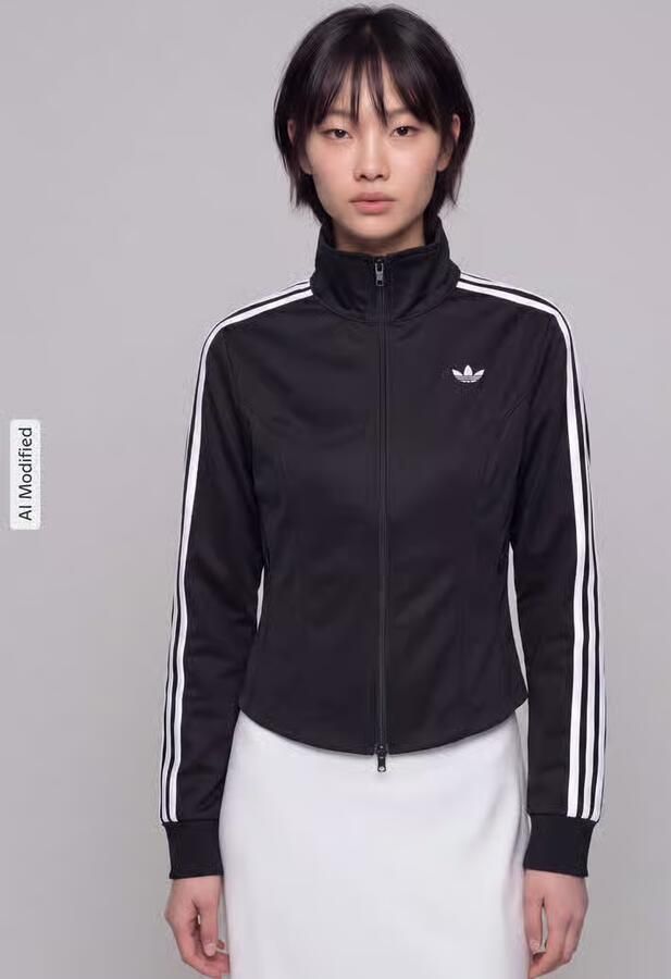Adidas Originals Slim fit sweatjack met gestikt logo model 'FIREBRID CORSET' - Foto 10