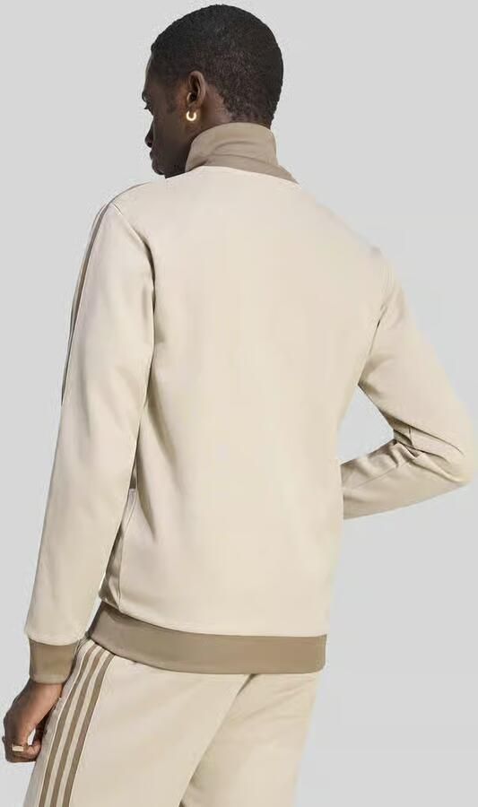 Adidas Originals slim fit sweatjack van katoenmix met opstaande kraag