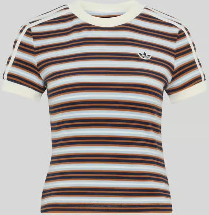 Adidas ORIGINALS SUMMER GLOW SLIM-FIT GESTREEPT T-SHIRT