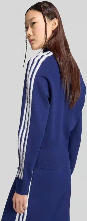 Adidas Originals Slim gebreid jack van viscosemix met gestikt logo