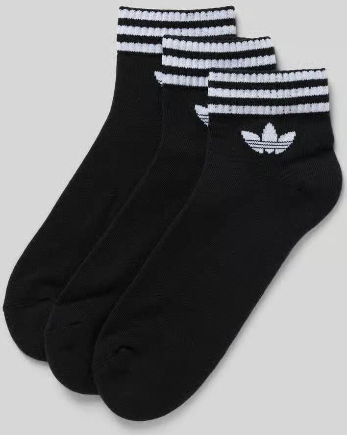 Adidas Originals 3 PACK 3-Stripes Ankle Socks Unisex Sokken zwart Maat 37-39 Kleding - Foto 8