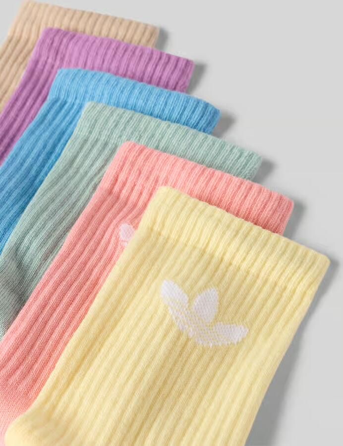 Adidas Originals 6 PACK Trefoil Cushion Crew Socks Sokken in multicolor formaten: 37-39 - Foto 2