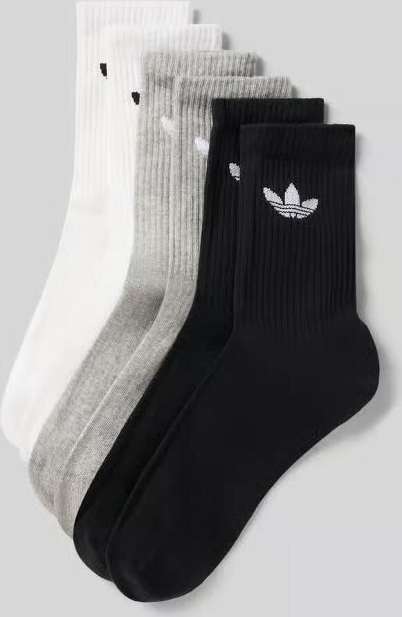 Adidas Originals Senior sportsokken set van 6 zwart grijs wit Katoen 37-39 - Foto 9