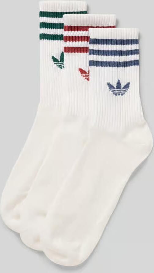 Adidas Originals Sokken met logodetail in een set van 3 paar model 'Crew'