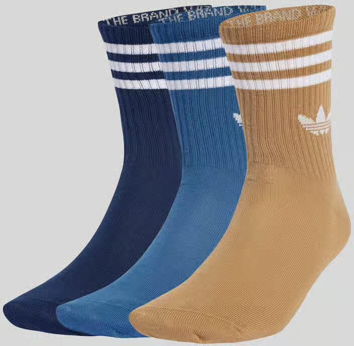 Adidas Originals Sokken met logostitching in een set van 3 paar model 'Crew'
