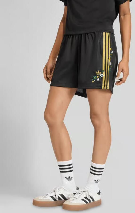 Adidas Originals Sportshorts met bloemenapplicatie - Foto 3