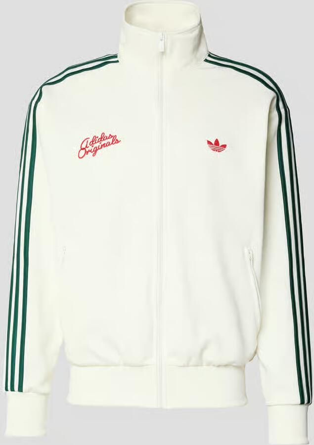 Adidas Originals Sweatjack met gestikt logo en opstaande kraag - Foto 3