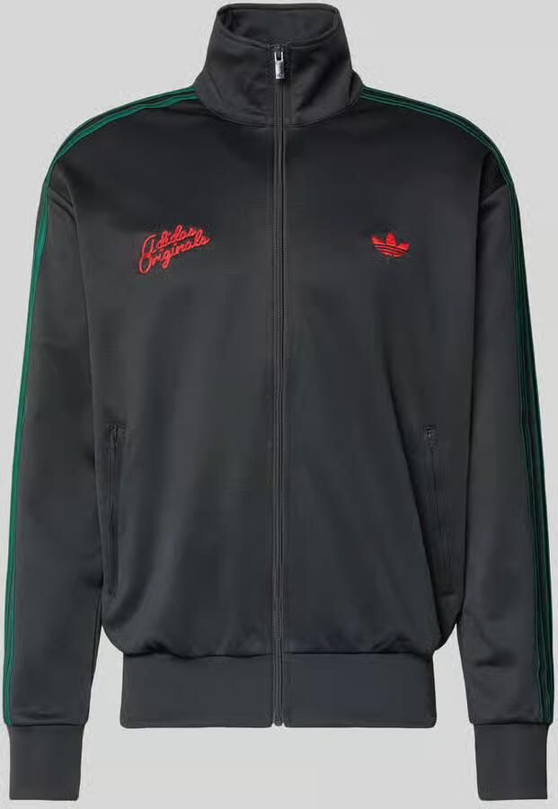 Adidas Originals Sweatjack met logo-stitching en opstaande kraag - Foto 2