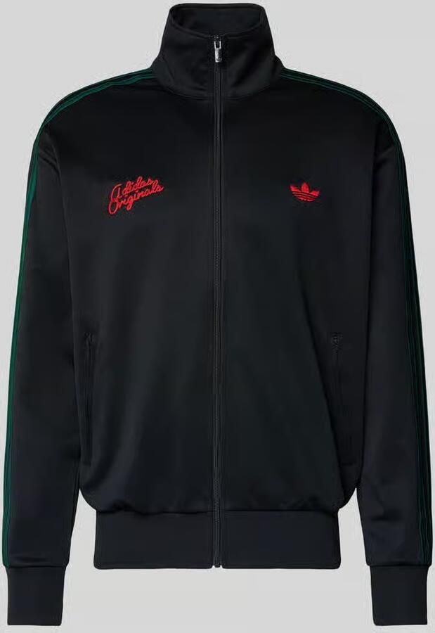 Adidas Originals Sweatjack met logostitching en opstaande kraag
