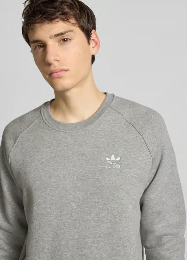 Adidas Originals Trefoil Essential Crew Sweatshirt Grijs- Heren Grijs - Foto 5