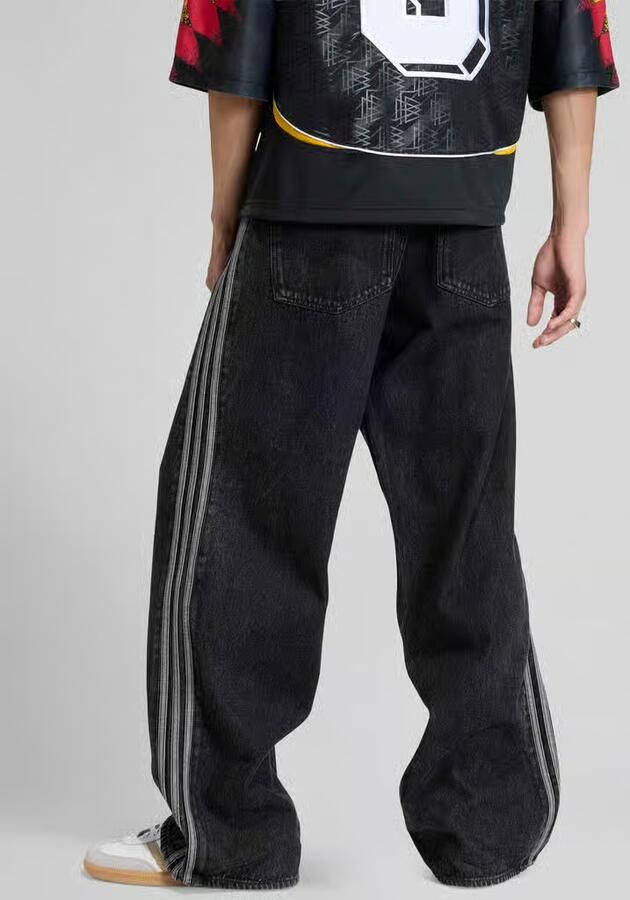 Adidas Originals Wide leg jeans van puur katoen met logodetail - Foto 9