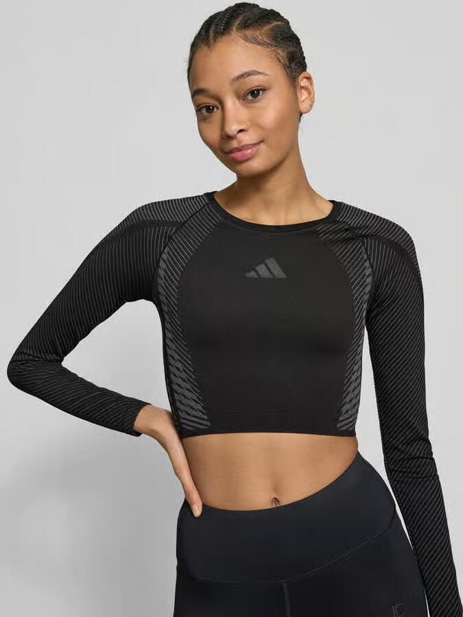 Adidas Sportswear Kort shirt met lange mouwen en labelprint - Foto 2