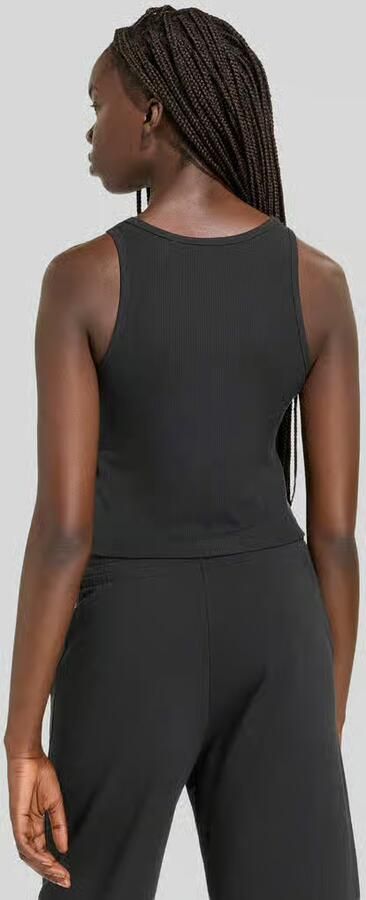 Adidas Sportswear Kort tanktop van katoenmix in fijnrib - Foto 5