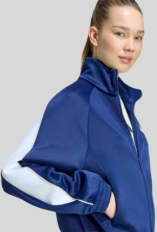 Adidas Sportswear loose fit trainingsjack van katoenmix met logoprint
