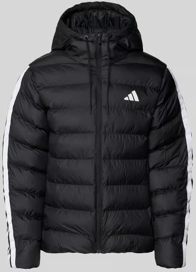 Adidas Sportswear Regular Fit gewatteerd jack met capuchonkraag