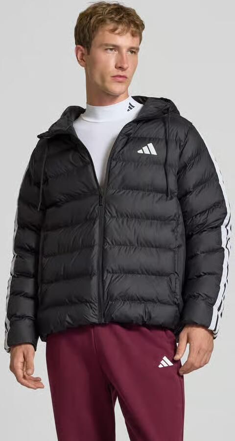 Adidas Sportswear Regular Fit gewatteerd jack met capuchonkraag - Foto 9