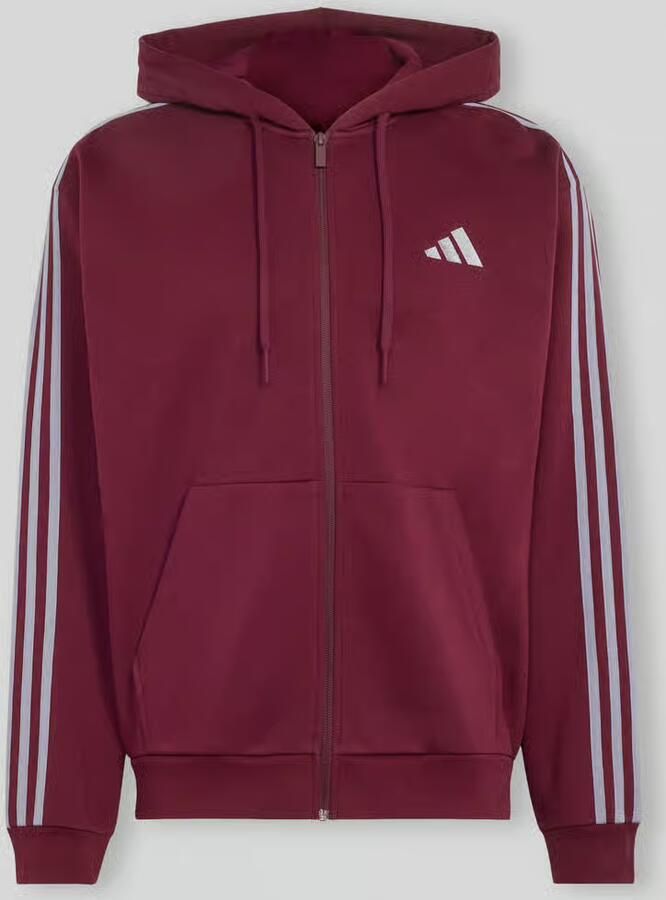 Adidas Sportswear Regular fit jack met capuchon met 3-streepdesign