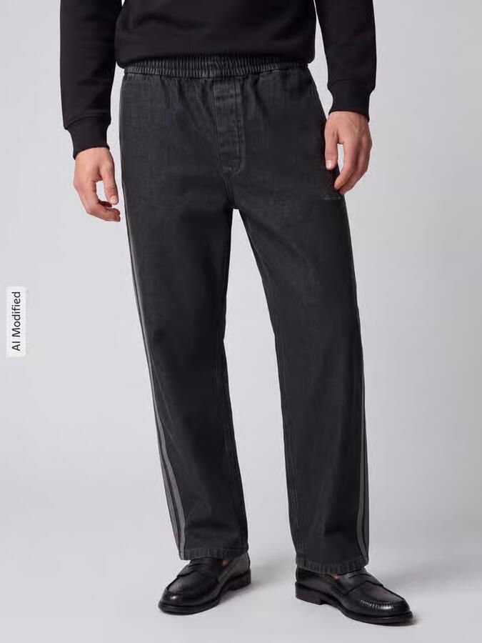 Adidas Straight Jeans STADIUM REGULAR FIT DENIM FULL LENGTH OPEN HEM Tracksuit Bottoms - Foto 2