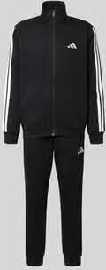 Adidas Sportswear Basic 3-Stripes Fleece Trainingspak Zwart- Heren Zwart - Foto 4