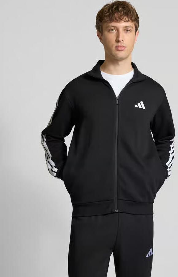 Adidas Sportswear Basic 3-Stripes Fleece Trainingspak Zwart- Heren Zwart - Foto 5