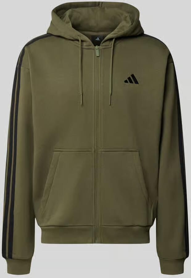 Adidas Sportswear Regular fit sweatjack van katoenmix model 'M 3S FL FZ HD'