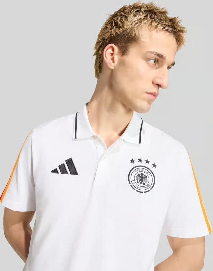 Adidas Sportswear regular fit T-shirt van puur katoen model 'Deutschland DNA Polo WM 2026'