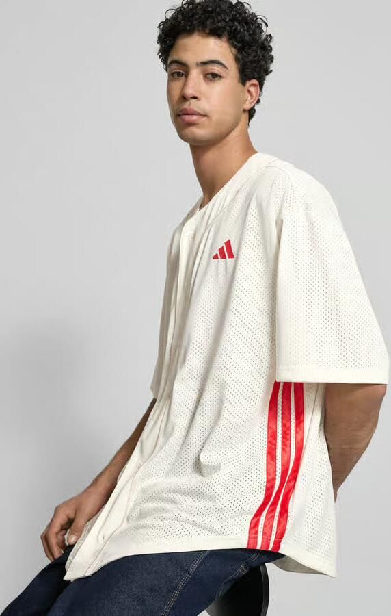 Adidas Sportswear Regular fit vrijetijdsoverhemd met contraststrepen - Foto 2