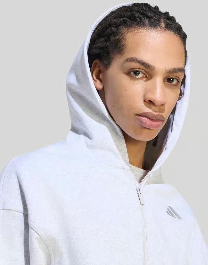 Adidas Sportswear relaxed fit sweatjack van puur katoen met capuchon