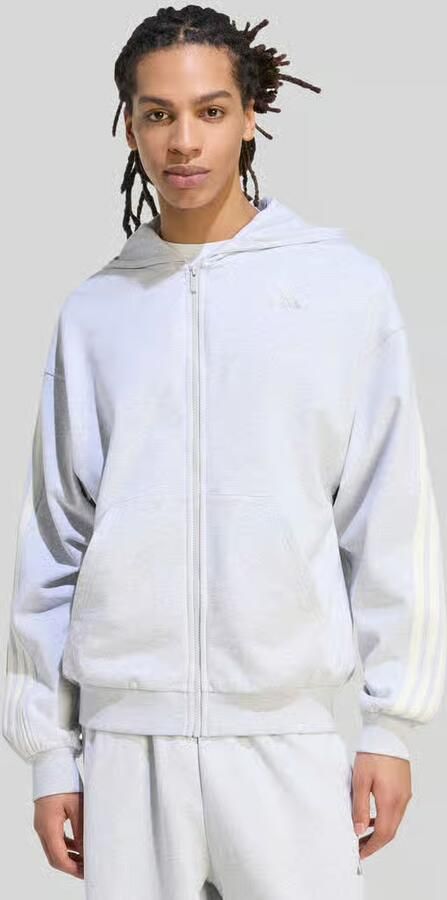 Adidas Sportswear relaxed fit sweatjack van puur katoen met capuchon - Foto 3