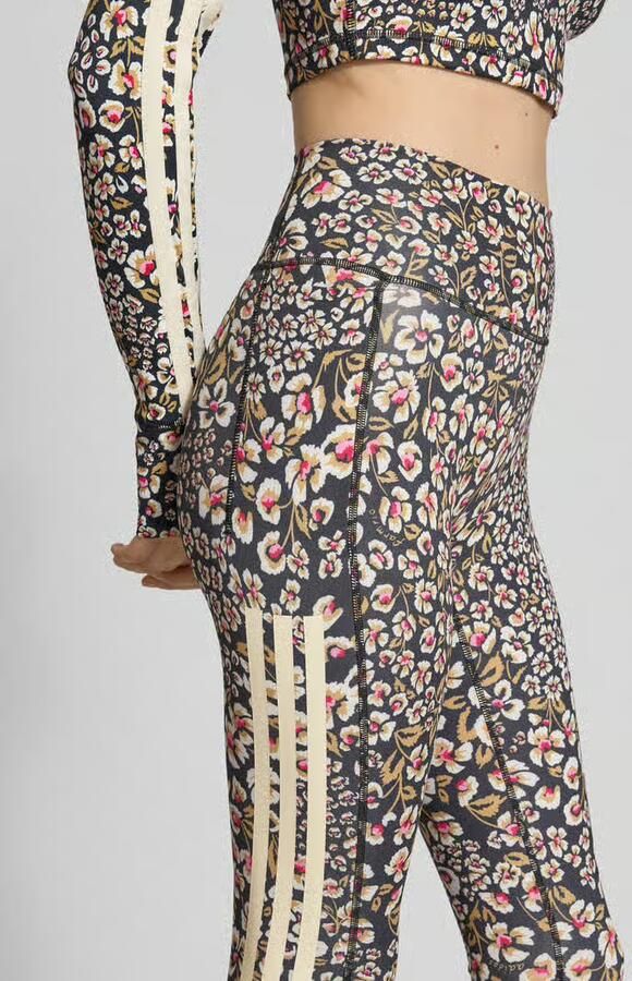 Adidas Sportswear Slim fit sport-legging met bloemig patroon model 'FARM LEGGINGS' - Foto 3
