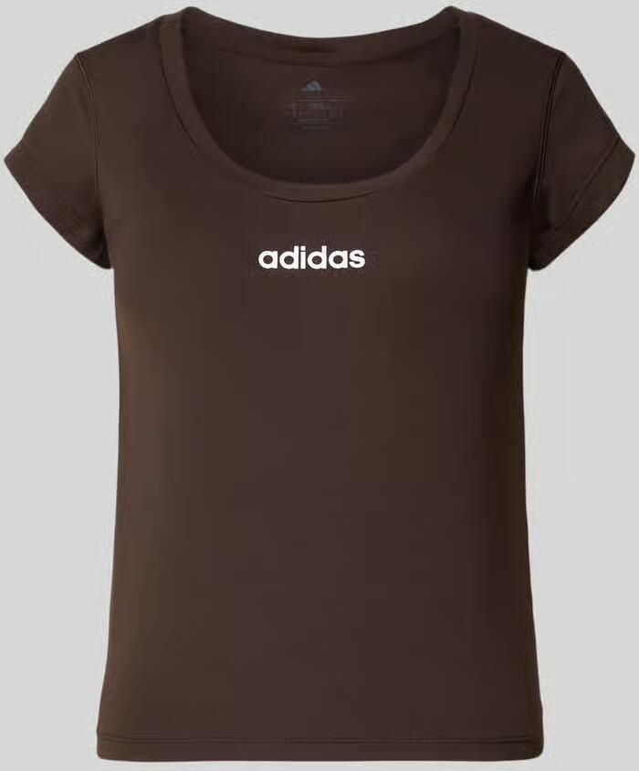 Adidas Sportswear Slim fit sport T-shirt met labelprint