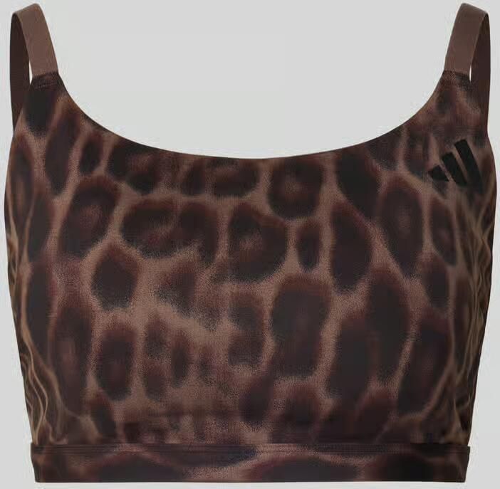 Adidas Sportswear Slim fit sportbeha met all-over dierenprint - Foto 2