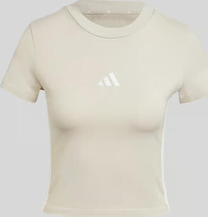 Adidas Sportswear slim fit T-shirt van katoenmix met gestikt logo