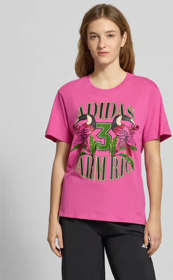 Adidas Sportswear T-shirt met labelprint - Foto 4