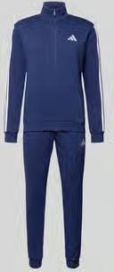 Adidas Sportswear Basic 3-Stripes Fleece Trainingspak Blauw- Heren Blauw - Foto 4