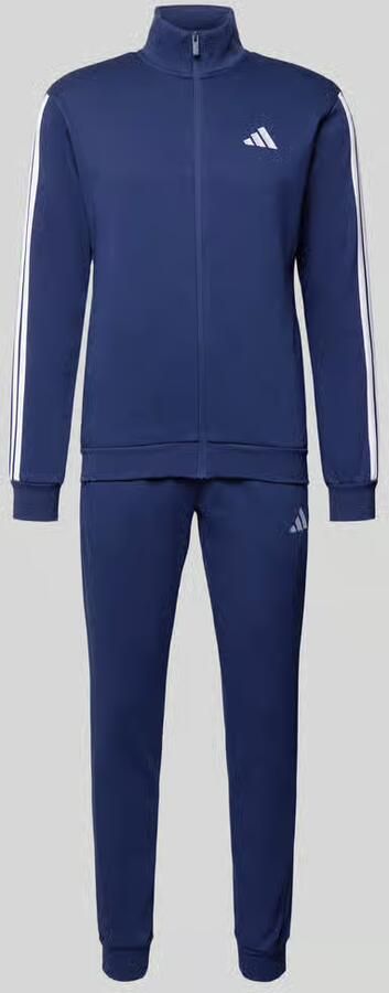 Adidas Sportswear Basic 3-Stripes Fleece Trainingspak Blauw- Heren Blauw - Foto 7