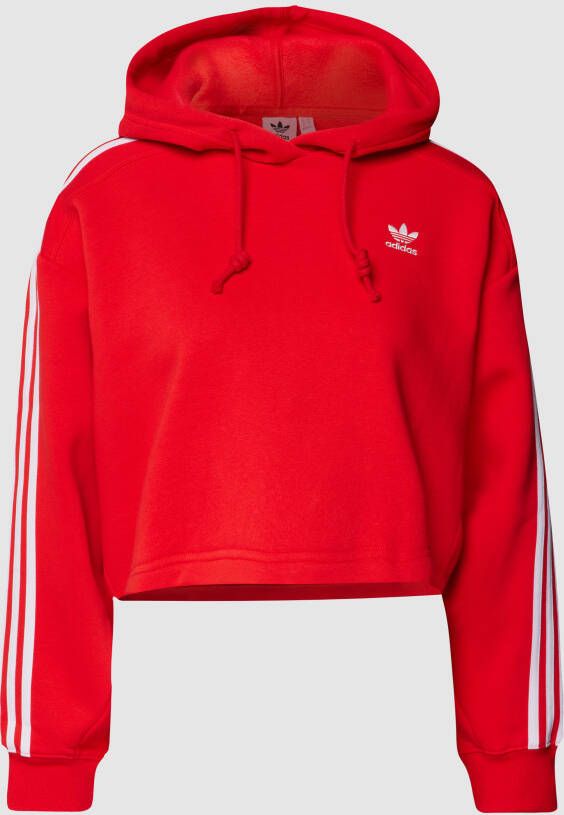 adidas Originals Cropped hoodie met labelstitching