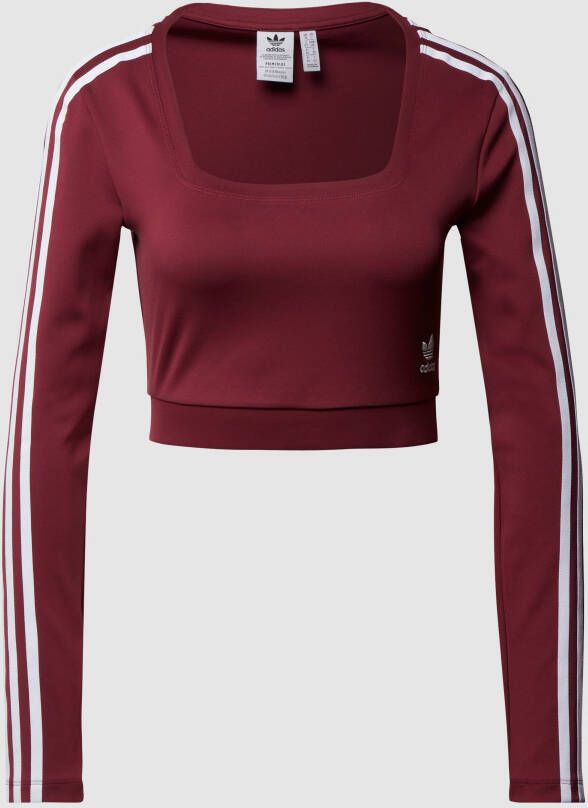 adidas Originals Kort shirt met lange mouwen en logostrepen
