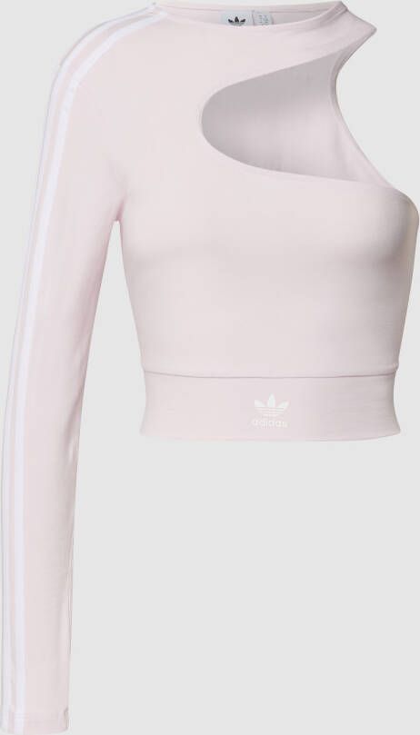 Adidas Originals 80's Dance Cropped Cut-out Top Longsleeves Kleding rosa maat: L beschikbare maaten:XS S M L