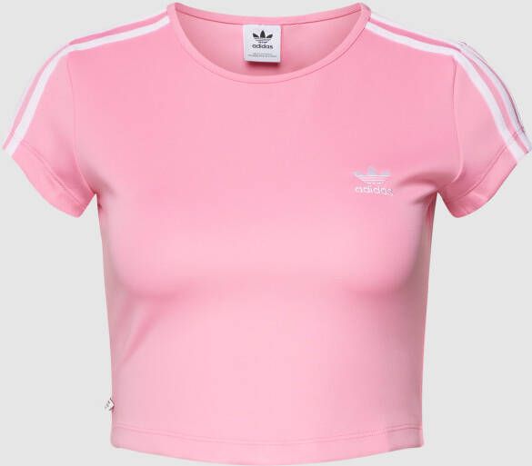 Adidas Originals Kort T-shirt met galonstrepen model 'CROPPED'